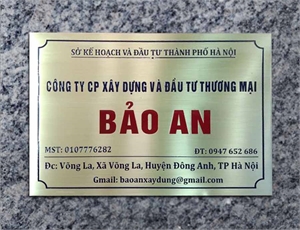 BIỂN INOX